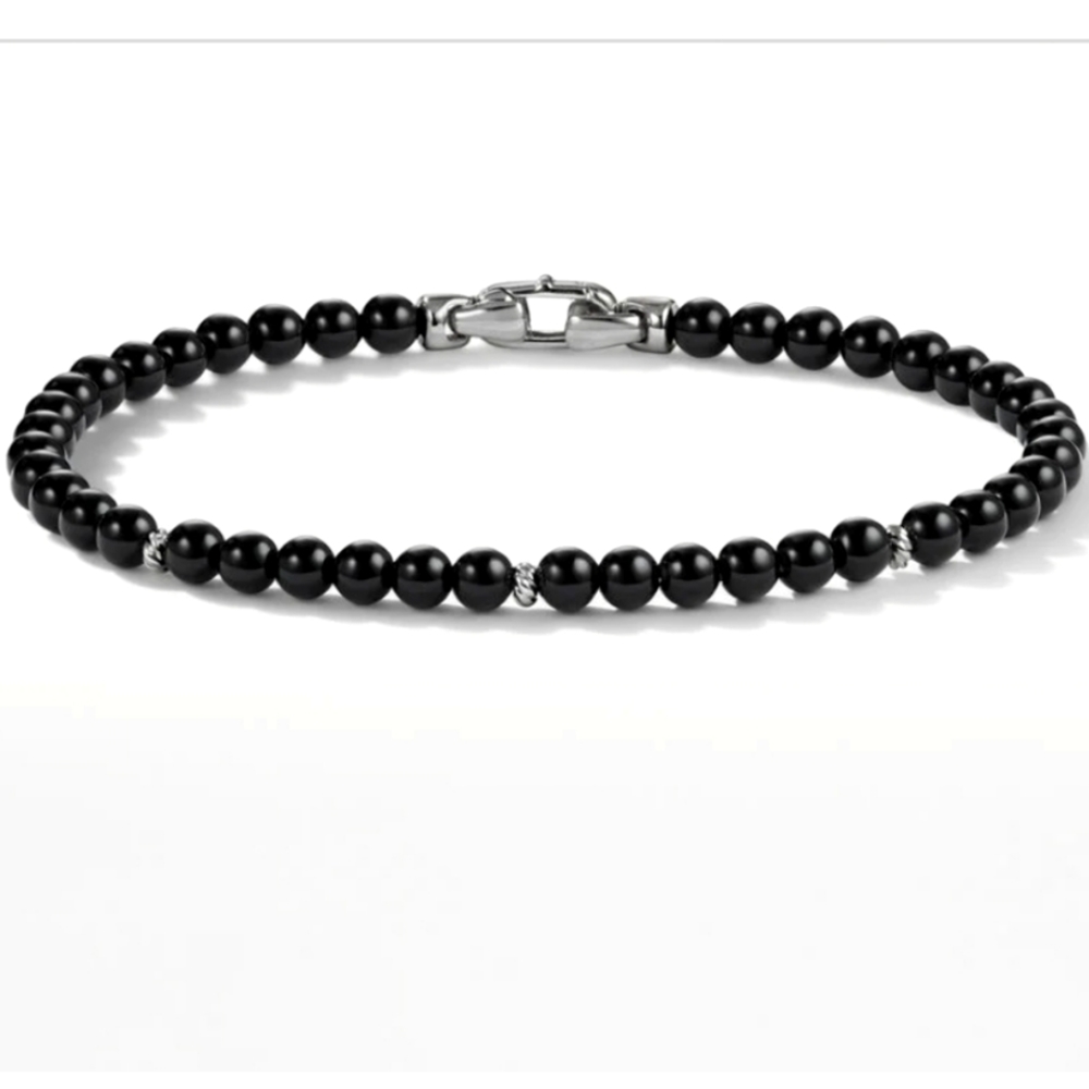 David Yurman Bijoux Spiritual Beads Bracelet in Sterling Silver with Black Onyx